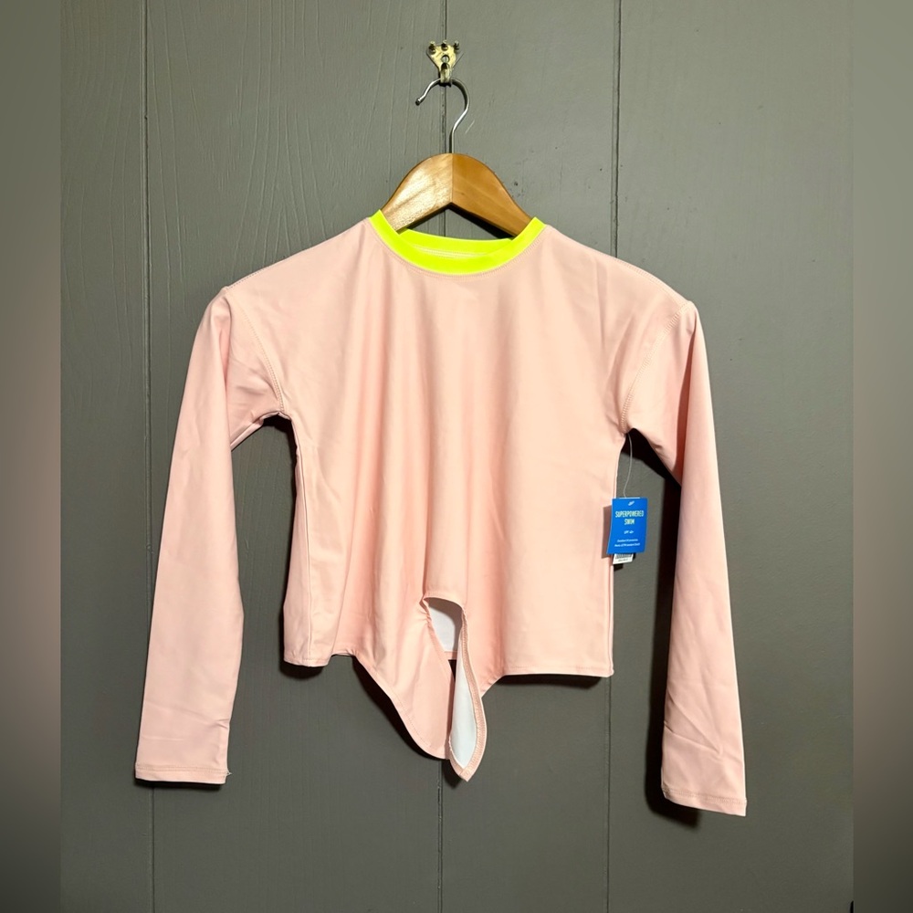 ROCKETS OF AWESOME Long Sleeve Pink Rash Guard Top - Picture 2 of 7